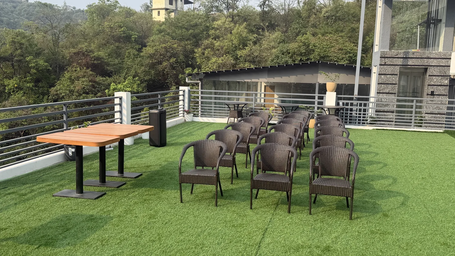 Event setup on the lawn